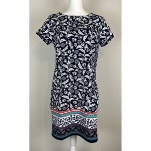 Banana Republic Floral Border Hem Shift Dress Mini Dress Size 4